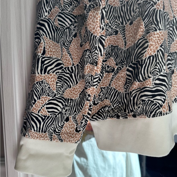 J.Crew Factory Zebra Print Crewneck - Picture 6 of 8